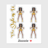 Majorette/Dancer Stickers Golden Pine (Vel)