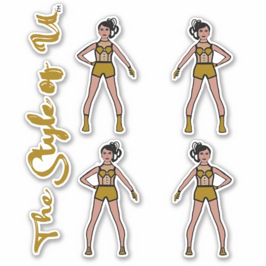 Majorette/Dancer Stickers Golden Pine 2 (Voorkant)