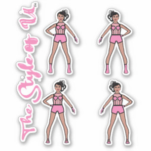 Majorette/Dancer Stickers Katoen Snoep 2