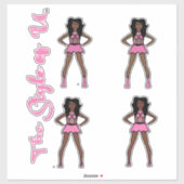 Majorette / Dancer Stickers Katoen Snoep 3 (Vel)
