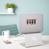 Majorette / Dancer Stickers Navy Fringe (Laptop op bureau)