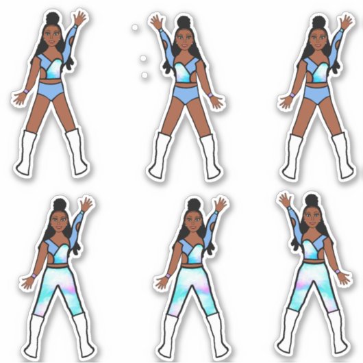 Majorette / Dancer Stickers Oceanside (Voorkant)