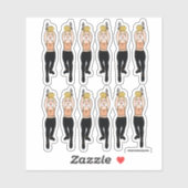 Majorette / Dancer Stickers Peach Black 2 (Vel)