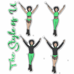 Majorette/Dancer Stickers Voorrand L