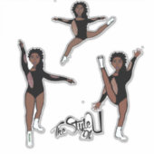 Majorette / Dancer Tri Black Sticker (Voorkant)