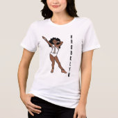Majorette/ Dancer White Stones A Tri-Blend Shirt (Voorkant)