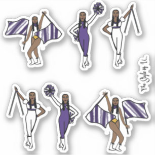Majorette / Danser / Cheer / Stickers Paarse
