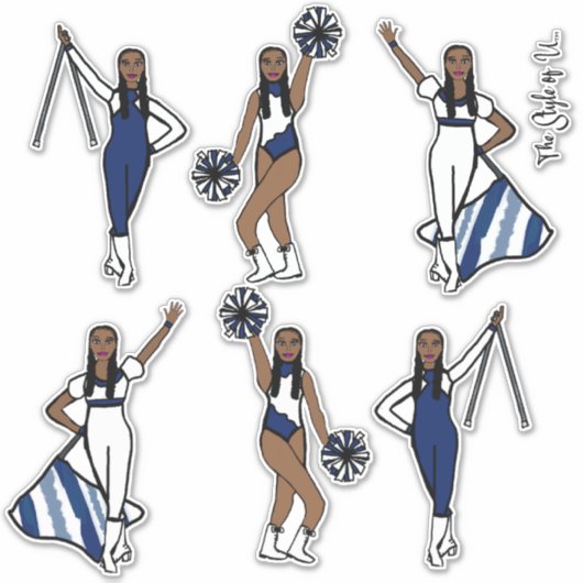 Majorette / Danser / Cheer / Vlaggenmarine Sticker (Voorkant)