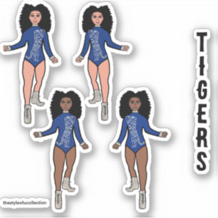 Majorette / Danser Stickers Blue Silver Tiger 2