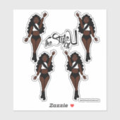 Majorette / Danser Stickers Zwart & Wit A (Vel)