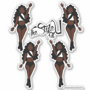 Majorette / Danser Stickers Zwart & Wit A