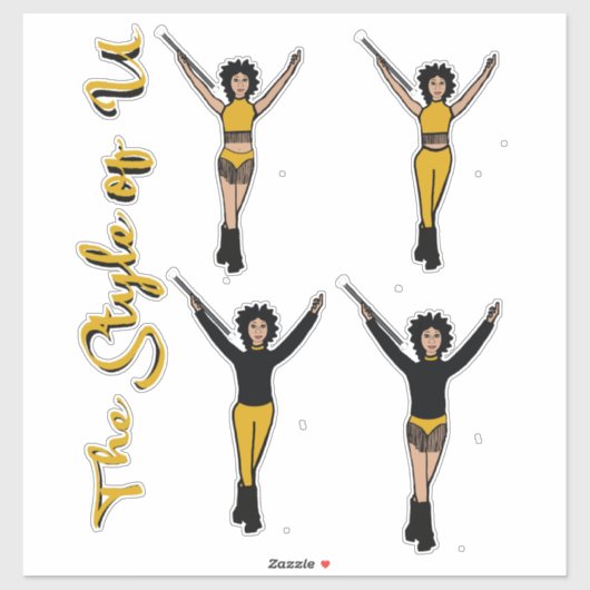 Majorette / Danseuse Changer Rapide Stickers Fring (Feuille)
