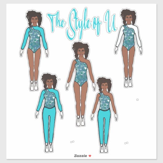 Majorette / Danseuse Stickers Changement rapide Ca (Feuille)