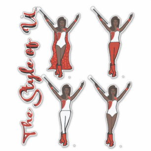 Majorette Glitterstickers (Vuur 2) Sticker