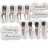 Majorette personnalisée / Stickers Danseuse Argent (Devant)