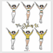 Majorette Quick Change Stickers ( Gold Green ) (Vel)