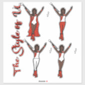 Majorette Sparkle Stickers (Vuur) (Vel)