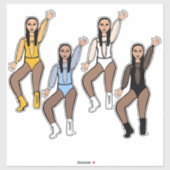 Majorette / Sticker Satin Sheer du danseur YBWB #2 (Feuille)