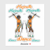 Majorette Stickers (Aqua Oranje) (Vel)