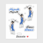 Majorette / Stickers Danseuse Diamant Bleu (Feuille)