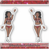 Majorette / Stickers Danseuse Éperche rouge (Devant)