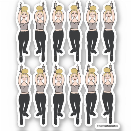 Majorette / Stickers Danseuse Fumer Noir 2 (Devant)