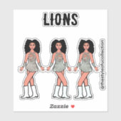 Majorette / Stickers Danseuse Lion d'Argent B (Feuille)