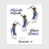 Majorette / Stickers Danseuse Marine Diamant (Feuille)