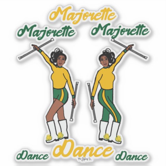 Majorette Stickers (Green Yellow 2) (Voorkant)