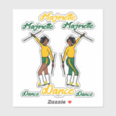 Majorette Stickers (Green Yellow 2) (Vel)