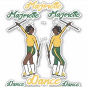 Majorette Stickers (Groen Geel) (Voorkant)