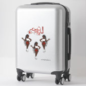 Majorette tressée / Stickers Danseuse Rouge (Sur valise)
