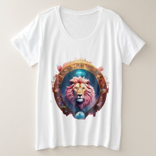 Majorité cosmique : Les T-shirts de Lion géométriq (Design devant)