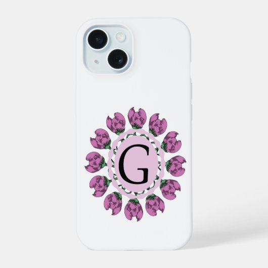Majuscule G monogramme floral (Verso)