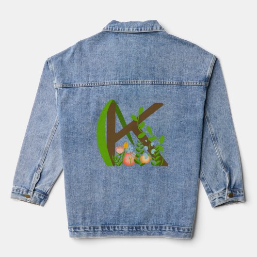 Majuscule K monogramme floral (Verso)