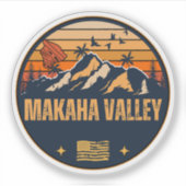 Makaha Valley, Hawaï Sticker (Voorkant)