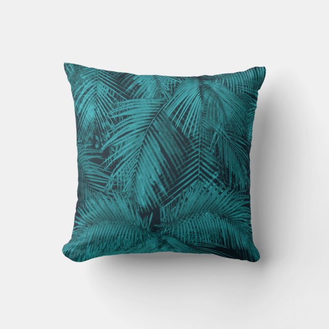 Makana Palms Hawaiian Carré Coussins (Recto)