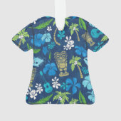 Makapuu Beach Hawaiian Batik Aloha Chemise - Bleu (dos)
