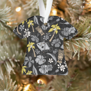 Makapuu Beach Hawaiian Batik Aloha Shirt- Blauw Ornament