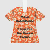 Makapuu Beach Hawaiian Batik Aloha Shirt Ornament (achterkant)