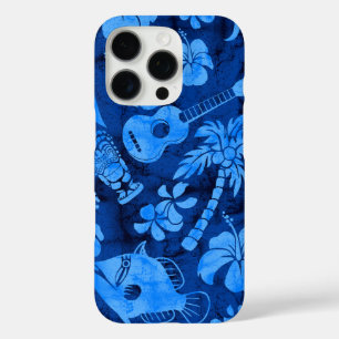 Makapuu Beach Hawaiian Batik Blue iPhone 16 Pro Hoesje