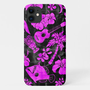 Makapuu Beach Hawaiian Batik Magenta iPhone 11 Hoesje