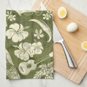 Makapuu Beach Hawaiian Batik Serviette de cuisine (Quart Plié)
