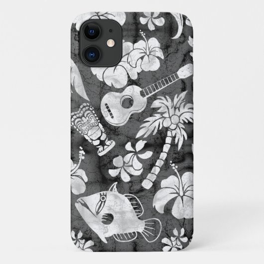 Makapuu Beach Hawaiian Charcoal Gray Batik Case-Mate iPhone Case (Achterkant)