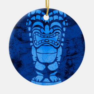 Makapuu Beach Hawaiian Laughing Tiki Batik Keramisch Ornament