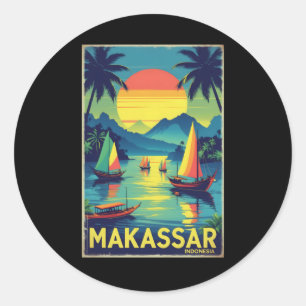 Makar Indonesië Vintage Travel Toerisme Sticker