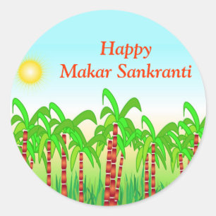 Makar Sankranti - Indiaas festival Ronde Sticker