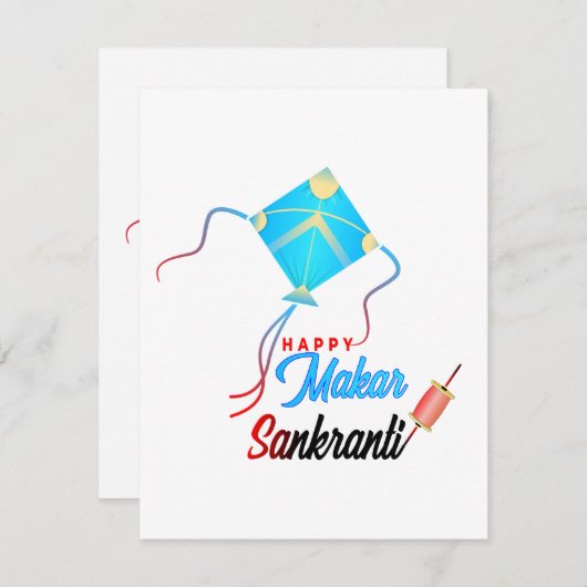 Makar Sankranti Informatiekaartje (Voorkant / Achterkant)