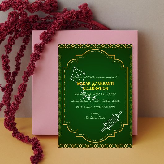 Makar Sankranti Uitnodiging viering