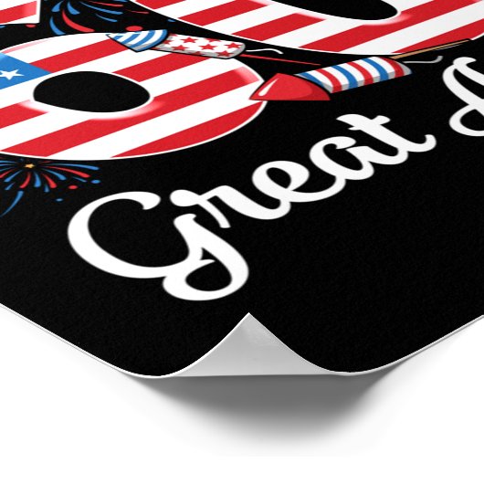 Make 60 Great Again 60th Birthday Amerikaanse vlag Poster (Hoek)